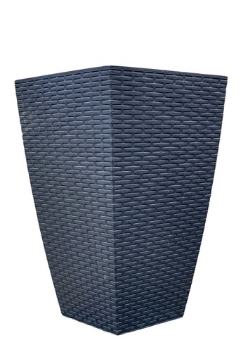 Grey tall square - tall, pot