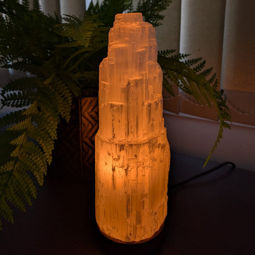 Selenite tower lamp - tower,