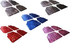 Universal Car 4 Piece Heavy Duty Checkered Plate Aluminium Effect Front Mats