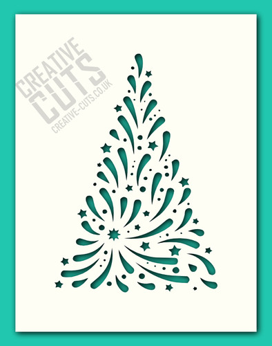 Christmas tree stencil star - christmas,