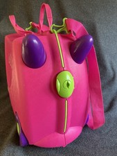 Trunki Pink Kids' Ride-On Suitcase with Hand Luggage Strap /Tag, and Key Lock