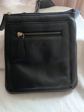 Oriano Ladies Black Leather Crossbody Bag
