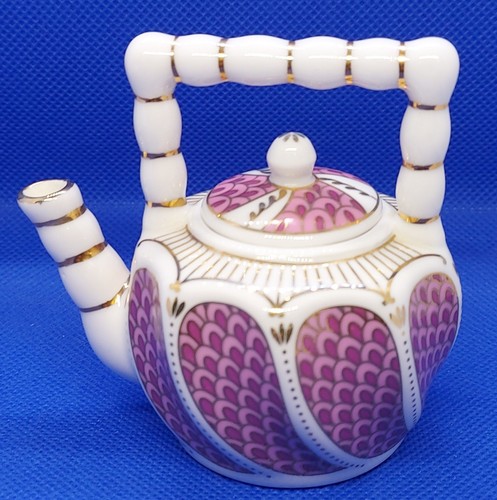 Porcelain art miniature teapot - porcelain,