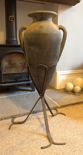 Large terracotta amphora urn - amphora,