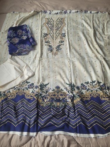 3pc unstitched salwar kameez - unstitched,