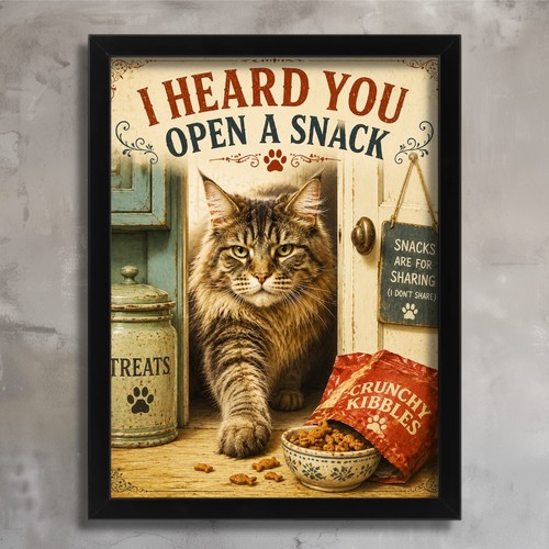 Maine coon cat wall art - coon,