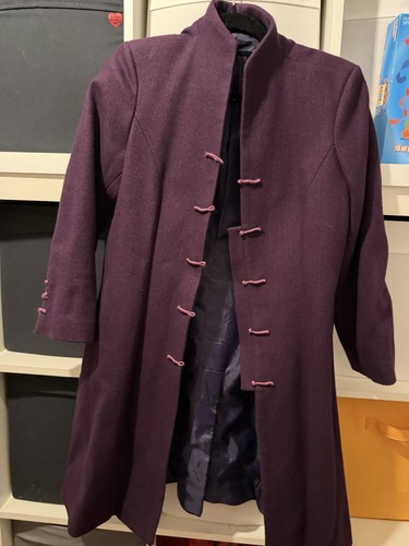 Vintage purple mandarin collar - mandarin,