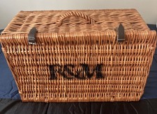 Vintage Fortnum and Mason Wicker Picnic Hamper F&M 52 cm Length