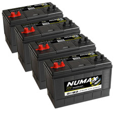 ( 4 X 12v 105ah ) Deep Cycle Battery Numax XV31MF Leisure Caravan Mover Marine