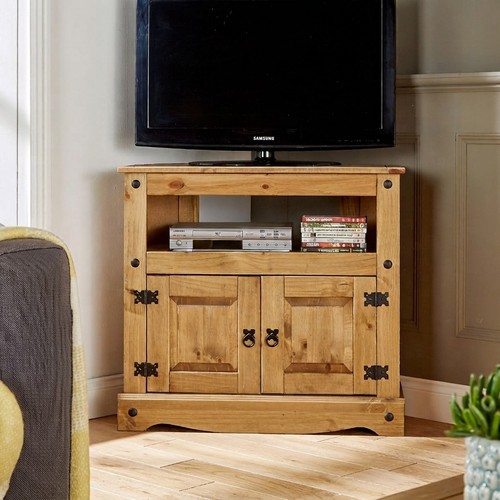 Corona pine wood cabinet - pine, tv