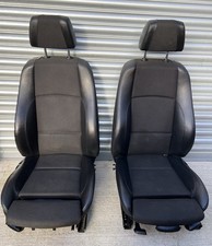 BMW E90 E91 Seats Front Interior M Sport Heated Black Half Leather Black