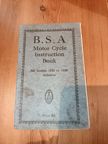 Bsa motorcycle instruction - motorcycle,
