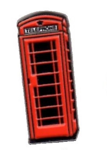 Phone box pin - badge., old