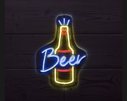 Neon beer sign rechargeable - sign,