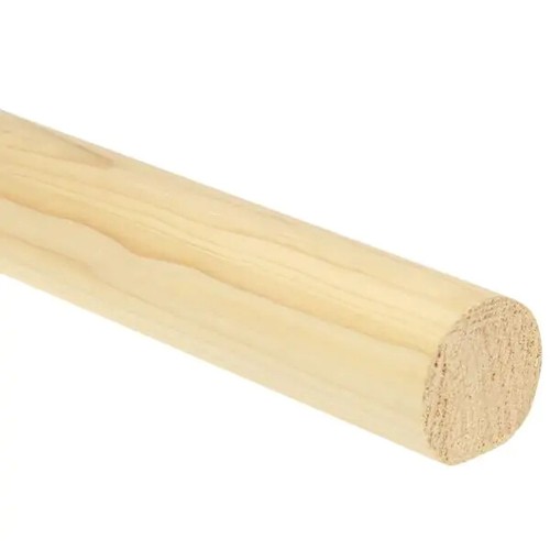 Pine mopstick with chrome - mopstick, wall