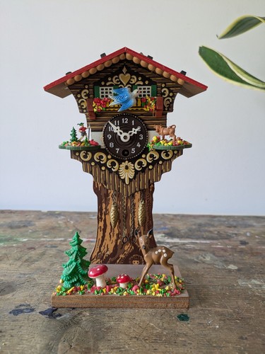Mini cuckoo clock - clock, vtg
