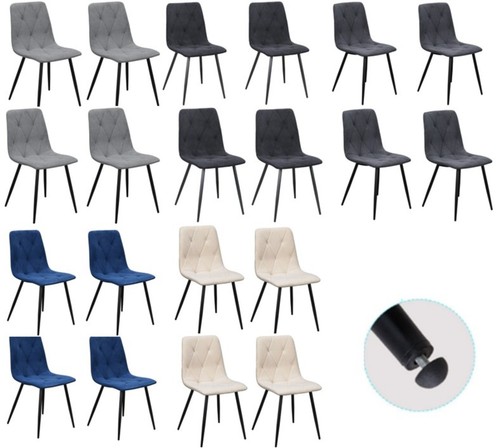 Set velvet dining chairs - set,