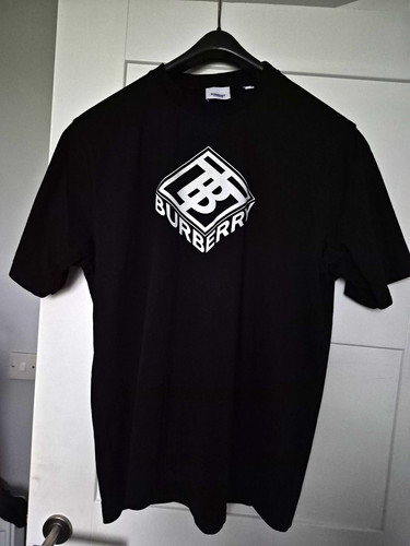 Burberry black logo - crew, neck