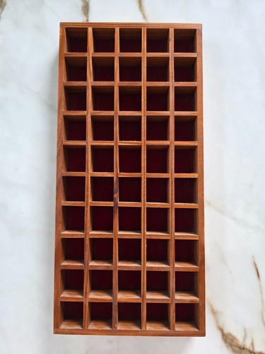 Vintage wooden thimble display - thimble,