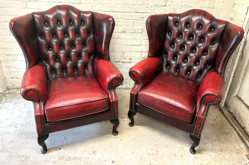 Pair red oxblood - pair,