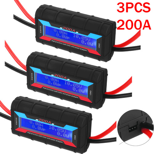 3pcs 200a lcd digital - 3pcs, watt
