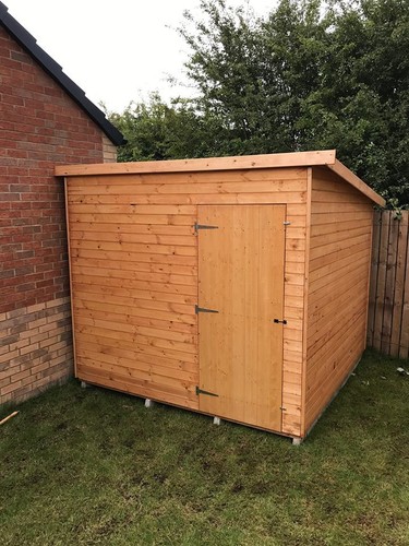 8x6 wooden garden shed pent - garden,