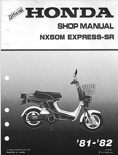 Honda nx50m express 164 - honda, express-sr