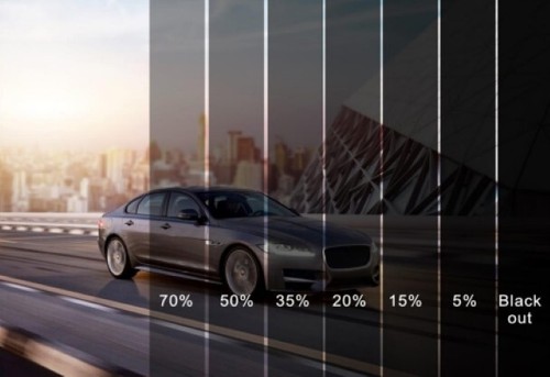 Car black window tinting film - black,
