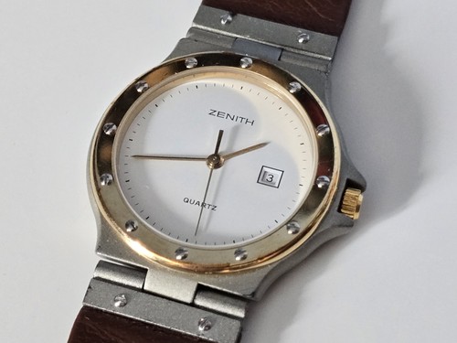 Vtg 1980s zenith quartz date - zenith,