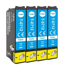 4 Cyan 712 Ink Cartridges for