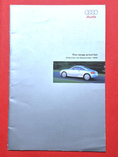 1999 AUDI RANGE Price List - TT S3 S4 S6 S8 Cabrio Final Edition A3 A4 A6 A8