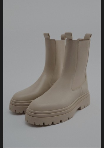 New zara beige ecru chelsea - new,