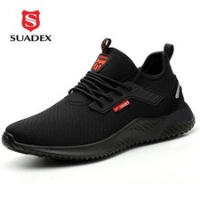 MENS WOMENS SAFETY TRAINERS WORK LIGHTWEIGHT NON SLIP STEEL TOE CAP BOOTS SHOES