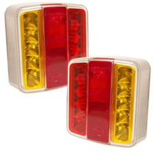 2x LED Rear Tail Lights Indicator Stop 12v Trailer Board Lamps Caravan Truck