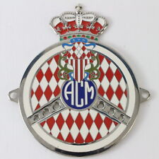 ACM Auto Club De Monaco Monte Carlo Car Badge Auto Embl 3.75" Metal Vintage