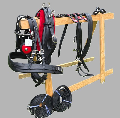 Leather tiedown driving cart - leather,