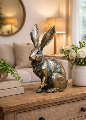 Small sitting hare ornament - sitting,