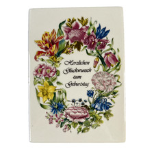 Villeroy & Boch Vilbo Card HAPPY BIRTHDAY unused 4 X 6 Porcelain Postcard