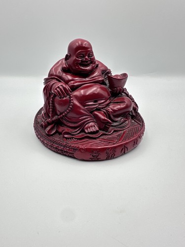 Vintage red resin laughing - red,