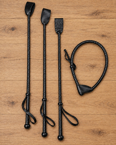 Leather flogger crop whip - crop,