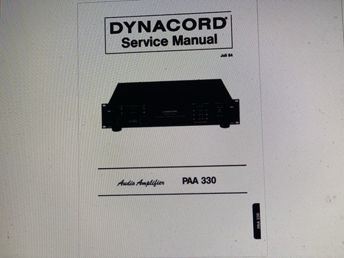 Dynacord paa 330 - , service