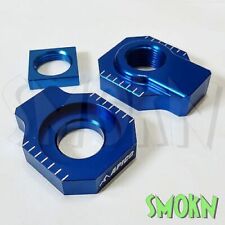 Husqvarna Axle Blocks TE FE 125-501 14-23 Apico Rear Spindle Adjusters CNC Blue