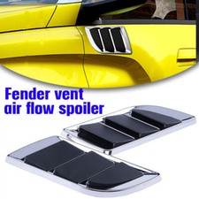 Pair Auto Car Decorative Air Flow Intake Turbo Bonnet Hood Scoop Vent Cover