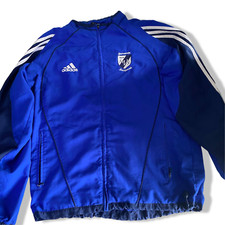 Vintage men Adidas SVS 90's blue colourblock track jacket in M| L28 W26|SKU 3618