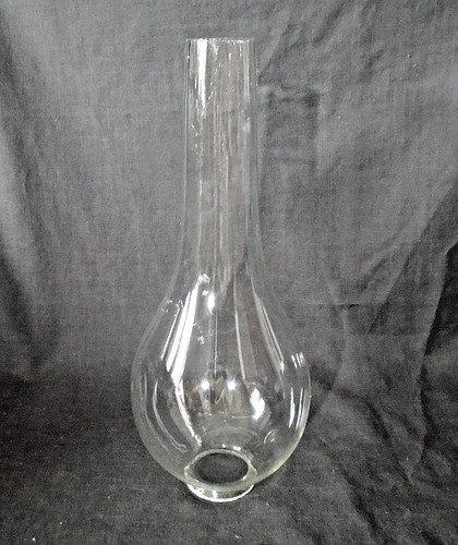 Vtg glass lipped oil - glass, lamp