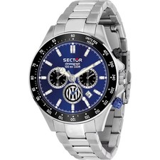 Orologio Sector 230 Inter Fc R3273661052 watch Acciaio Cronografo Blu Nero 43mm