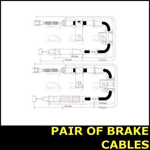 Pair handbrake cable parking - handbrake,