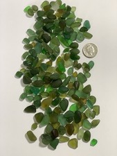 Mixed Seaham Tiny Green Small Sea Glass Perfect For Crafts 100g