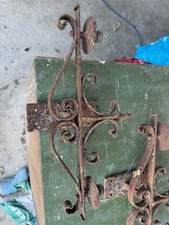 Pair Antique Cast Iron Ornate