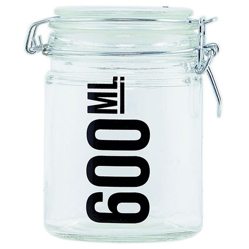 Glass jar container - jar, decorative
